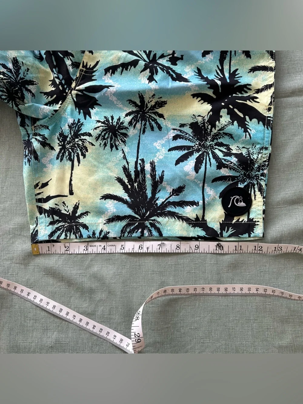 Men’s Quiksilver Black Palm Print Board Shorts